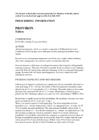 PROVIRON Tablets