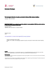 University of Groningen the Theological Dialectic of Creation And