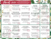Advent 2020 Gather Around Every Day This Month