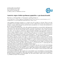 Anatectic Origin of Albite-Spodumene Pegmatites: a Geochemical Model