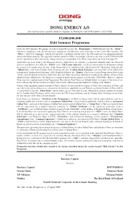 DONG ENERGY A/S A.9.4.1.1 (Incorporated As a Public Limited Company in Denmark with CVR Number 36213728) A.9.4.1.2