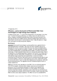 Effectors, a Prime Focal Point of Rheinmetall R&D: From