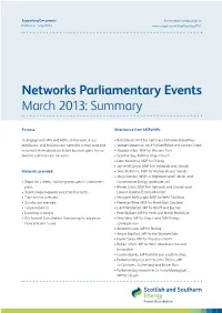 Parliamentary Events Summary