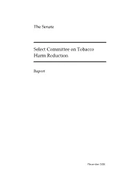 Select Committee on Tobacco Harm Reduction