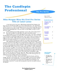 The Candlepin Professional Volume 2, Issue 7 Qualifying Results: Ultimate Ladder