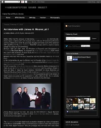 An Interview with James A. Moorer, Pt.1