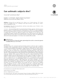 Can Asthmatic Subjects Dive?