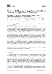 Decline of the Maurepas Swamp, Pontchartrain Basin, Louisiana, and Approaches to Restoration