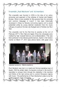 Ensemble „Paul Abraham“ and Its Members