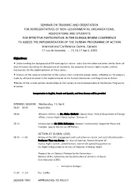 Seminar on Training and Orientation