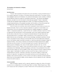 The Database: an Aesthetics of Dignity Sharon Daniel