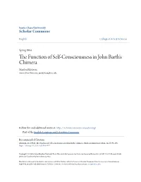 The Function of Self-Consciousness in John Barth's Chimera