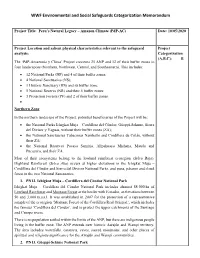 WWF Environmental and Social Safeguards Categorization Memorandum