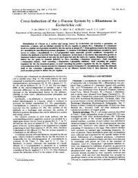 58. Cross-Induction of the L-Fucose System by L-Rhamnose In