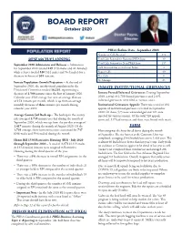 BOARD REPORT October 2020