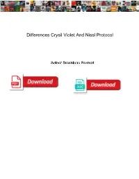 Differences Crysil Violet and Nissl Protocol