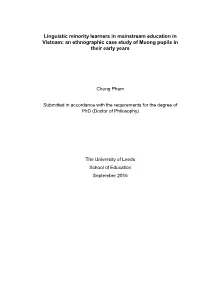 Linguistic Minority Learners in Mainstream Education in Vietnam: an Ethnographic Case Study of Muong Pupils in Their Early Years