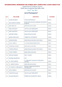 List of Participants*