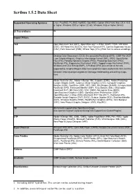 Scribus 1.5.0 Data Sheet