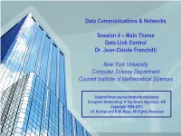 Session 5: Data Link Control