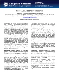 Technical Changes of Sotol Production