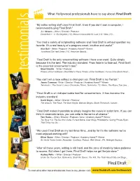 What Hollywood Professionals Have to Say About Final Draft