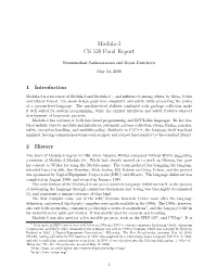 Modula-3: CS 520 Final Report