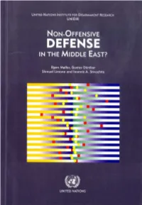 Non-Offensive Defence in the Middle East?
