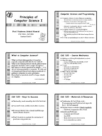 Principles of Computer Science I