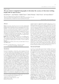 The Use of Micro-Computed Tomography to Determine The