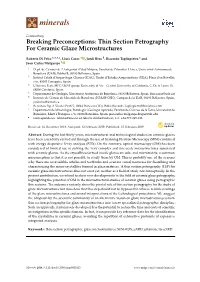 Thin Section Petrography for Ceramic Glaze Microstructures