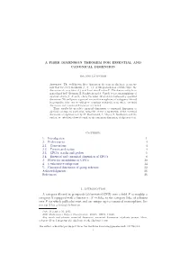 A Fiber Dimension Theorem for Essential and Canonical Dimension
