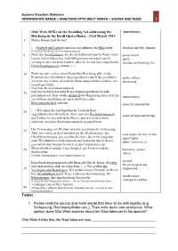 Analysing Otto Wels' Speech