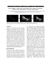 Autonomous Onboard Science Data Analysis for Comet Missions