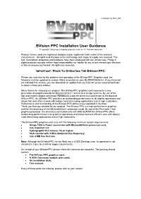 Bvision PPC Installation User Guidance © Copyright 1998 Phase 5 Digitally Products, in Der Au 27, D-61440 Oberursel