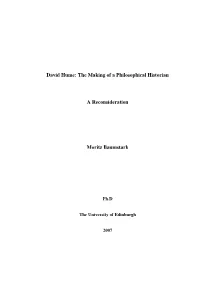 David Hume: the Making of a Philosophical Historian