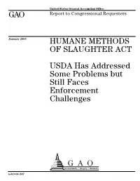GAO-04-247 Humane Methods of Slaughter