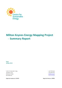 Milton Keynes Energy Mapping Project - Summary Report