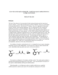 A New Take on the Aspirin Synthesis Lab: a Multi-Step Organic Synthesis Laboratory for High School Students