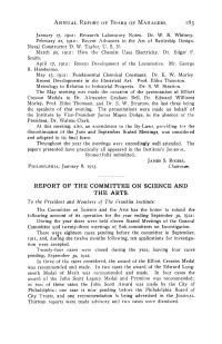 James S. Rogers, Report of the Committee on Science