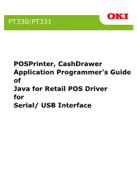Javapos Driver Outline