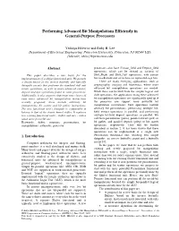 Performing Advanced Bit Manipulations Efficiently in General-Purpose Processors
