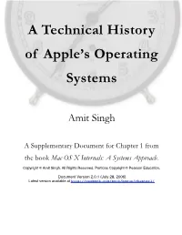 A Technical History of Apple's Operating Systems
