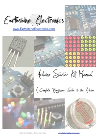 Arduino Starter Kit Manual a Complete Beginners Guide to the Arduino