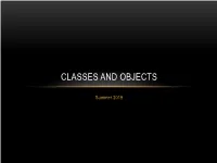 Classes & Objects