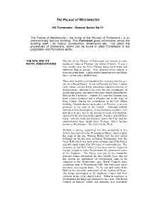 HC Factsheets - General Series No 11