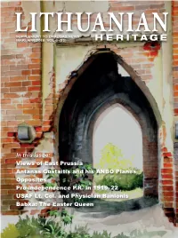 LITHUANIAN HERITAGE Issue-Mar-Apr-2018.Pdf