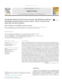 Optimizing Strategy for Escherichia Coli Growth and Hydrogen
