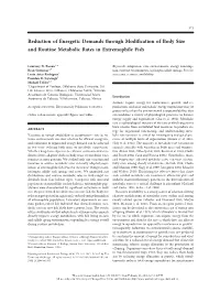 Reduction of Energetic Demands Through Modification of Body Size