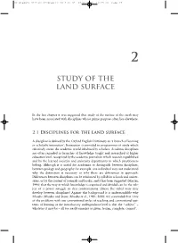 Study of the Land Surface